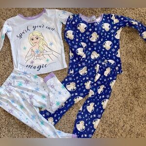 3T toddler girls Disney Frozen PJ bundle    |  4 pieces total